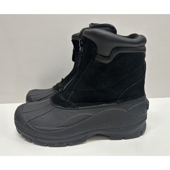 Totes Glacier-Zip men size 11 M black suede man made material upper - Picture 3 of 12